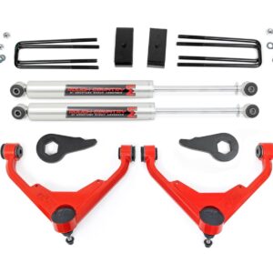 85941RED - Rough Country 3 Inch Lift Kit - Fits M1 FK/FF - Fits Chevrolet/GMC Sierra/Silverado 2500 HD Suburban/Yukon XL 2500 2001-2010