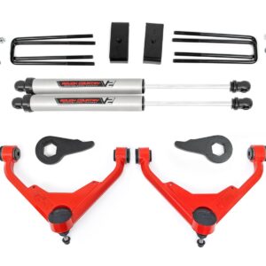 859670RED - Rough Country 3 Inch Lift Kit - Fits FT Code V2 - Fits Chevrolet/GMC Sierra/Silverado 2500 HD Suburban/Yukon XL 2500 2001-2010
