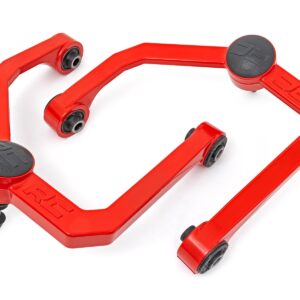 83401ARED - Rough Country Red Forged Upper Control Arms - Fits 2-3 Inch Lift Nissan Titan 2WD/4WD 04-2024