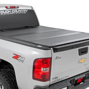 49113551 - Rough Country Hard Tri-Fold Flip Up Bed Cover - Fits 5'9" Bed Chevrolet/GMC 1500 07-2013