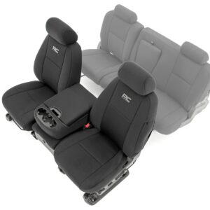 91032 - Rough Country Seat Covers - Fits Front 40/40/20 Chevrolet/GMC 1500/2500HD 07-2013