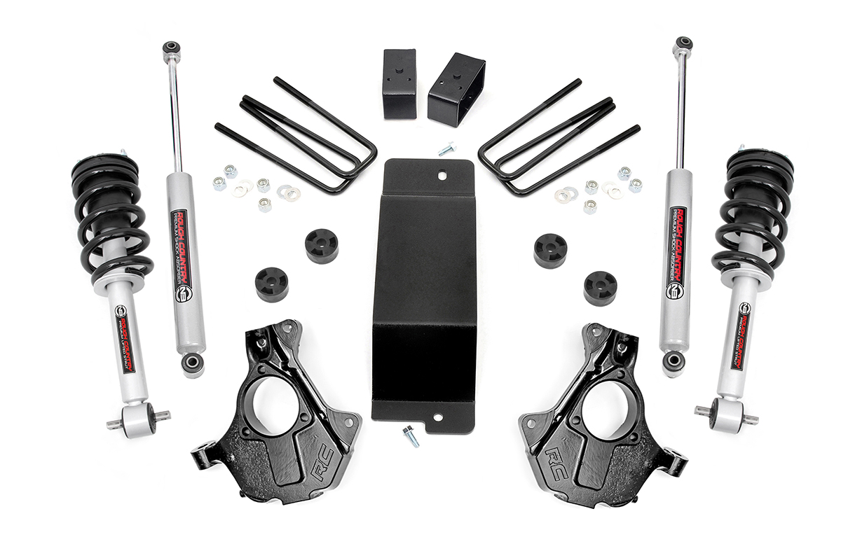 12432 - Rough Country 3.5 Inch Lift Kit - Fits Cast Steel LCA FR N3 - Fits Chevrolet/GMC 1500 2014-2018 & Classic