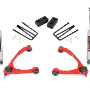 246.23RED - Rough Country 3.5 Inch Lift Kit - Fits Cast Steel N3 Strut - Fits Chevrolet/GMC 1500 07-2013