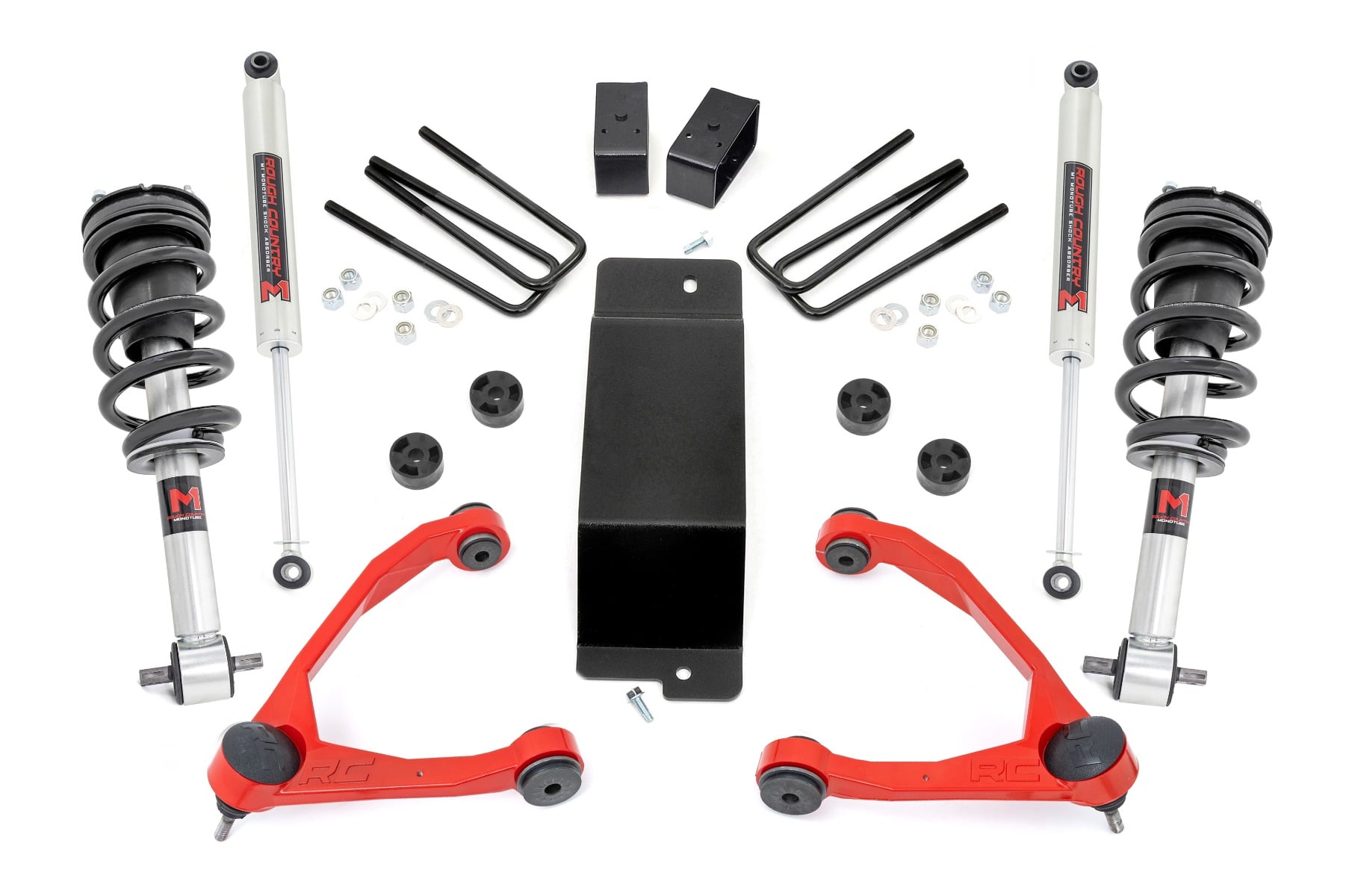 27740RED - Rough Country 3.5 Inch Lift Kit - Fits UCA M1 Struts - Fits Chevrolet/GMC 1500 07-2013