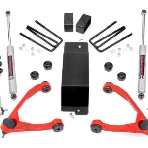 19432RED - Rough Country 3.5 Inch Lift Kit - Fits Forged UCA N3 Strut - Fits Chevrolet/GMC 1500 2014-2016