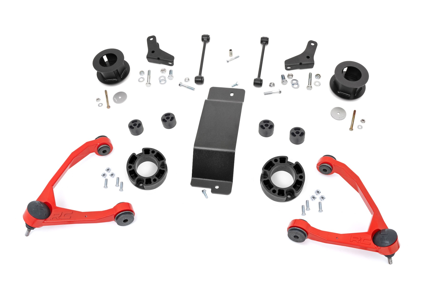 19331RED - Rough Country 3.5 Inch Lift Kit - Fits Forged UCAs Chevrolet/GMC SUV 1500 2WD/4WD 2007-2020