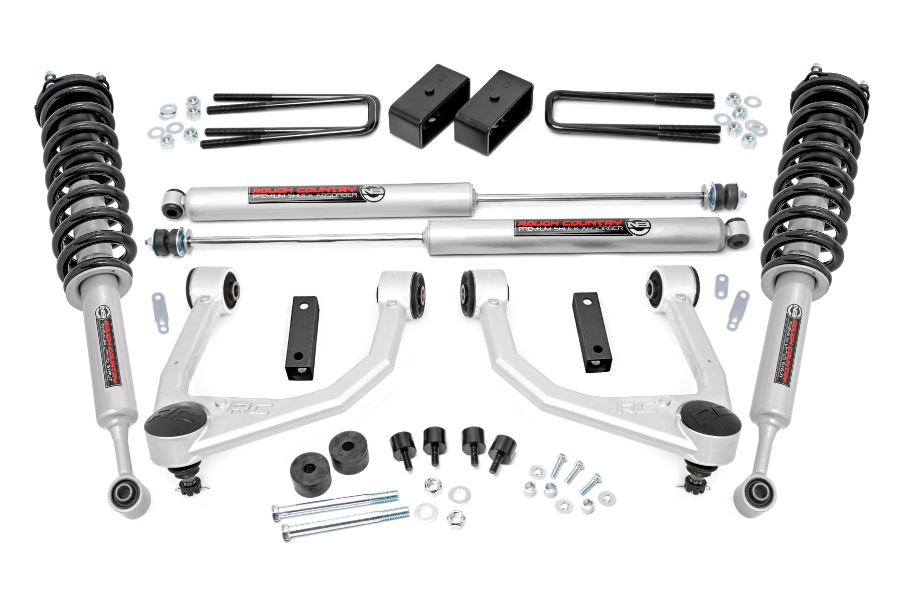 76831 - Rough Country 3.5 Inch Lift Kit - Fits N3 Struts Toyota Tundra 2WD/4WD 2007-2021