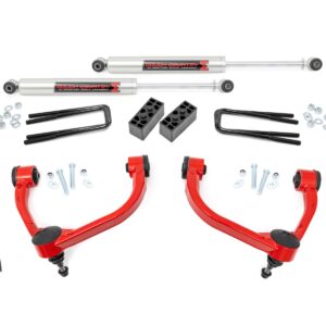 54440RED - Rough Country 3 Inch Lift Kit - Fits M1 Struts Ford F-150 4WD 2009-2013