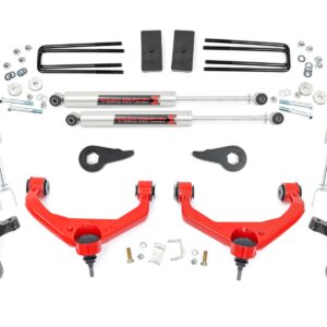95740RED - Rough Country 3.5 Inch Knuckle Lift Kit - Fits M1 Chevrolet/GMC 2500HD/3500HD 2011-2019