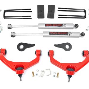 97530RED - Rough Country 3.5 Inch Lift Kit - Fits w/ Overloads Chevrolet/GMC 2500HD/3500HD 2011-2019