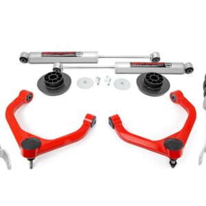 31231RED - Rough Country 3 Inch Lift Kit - Fits N3 Struts/Shocks Dodge/Ram 1500 4WD 2012-2018 & Classic