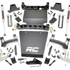 11640 - Rough Country 7 Inch Stamped Steel LCA Lift Kit - Fits Forged UCA Bracket - Fits M1 Struts/M1 - Fits Chevrolet/GMC 1500 2016-2018