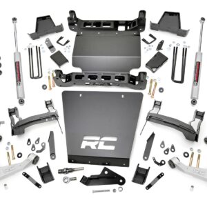 11633 - Rough Country 7 Inch Stamped Steel LCA Lift Kit - Fits Forged UCA Bracket - Fits N3 Struts - Fits Chevrolet/GMC 1500 2016-2018