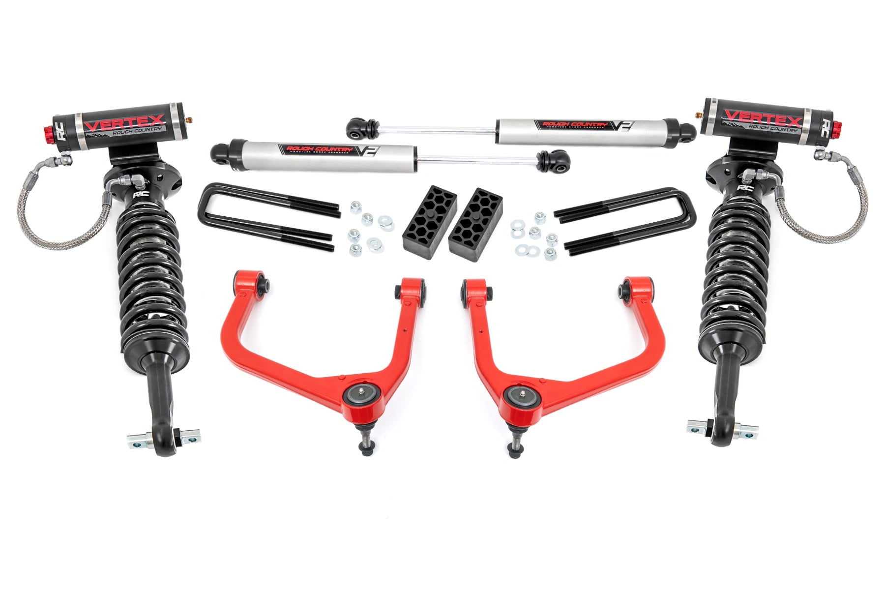 29557RED - Rough Country 3.5 Inch Lift Kit - Fits Vertex/V2 Chevrolet Silverado 1500 2WD/4WD 2019-2026 & Classic