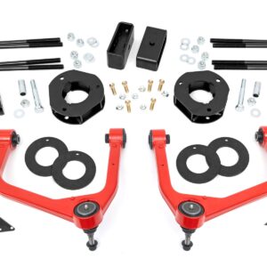 29601RED - Rough Country 3.5 Inch Lift Kit - Fits Adaptive Ride Control Chevrolet/GMC Sierra 1500 2019-2026/Silverado 1500 2019-2026