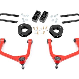 28230RED_A - Rough Country 3.5 Inch Lift Kit - Fits Rear Mono Leaf Chevrolet Silverado 1500 2WD/4WD 2025