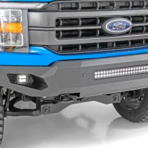 10809A - Rough Country High Clearance Front Bumper - Fits LED Lights & Skid Plate Ford F-150 2021-2026