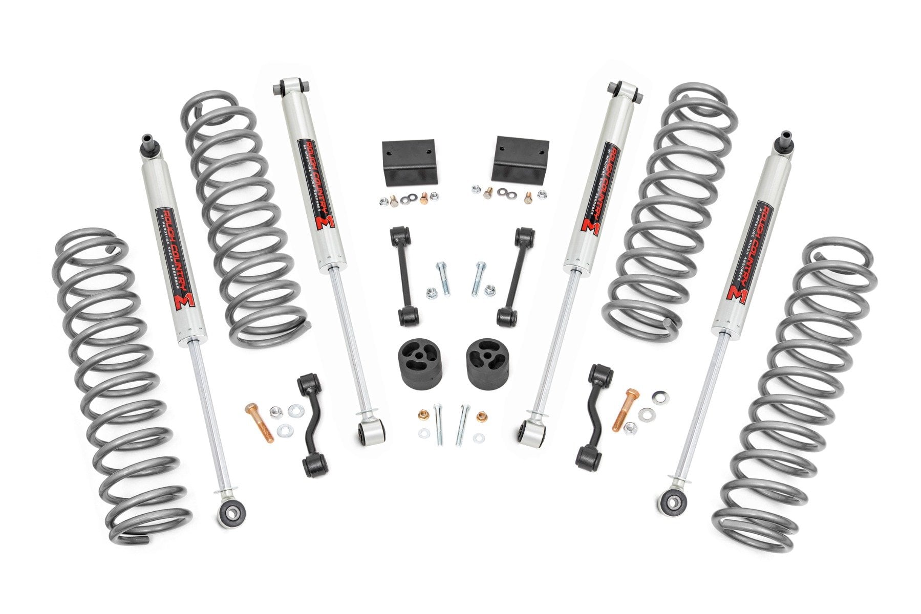 79340 - Rough Country 2.5 Inch Lift Kit - Fits Coils M1 - Fits Jeep Wrangler Unlimited 4WD 2024-2026
