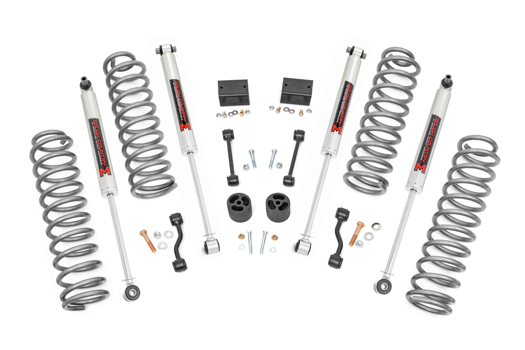 79740 - Rough Country 2.5 Inch Lift Kit - Fits Coils M1 - Fits Jeep Wrangler Unlimited 4WD 2024-2026