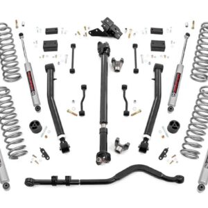 91630 - Rough Country 3.5 Inch Lift Kit - Fits Adj Lower FR D/S - Fits Jeep Wrangler Unlimited 4WD 2024-2026