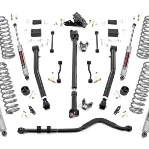 91730 - Rough Country 3.5 Inch Lift Kit - Fits Adj Lower FR D/S - Fits Jeep Wrangler JL 4WD 2024-2026