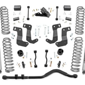 66830 - Rough Country 3.5 Inch Lift Kit - Fits C/A Drop 4-Door - Fits Jeep Wrangler Unlimited 4WD 2018-2023