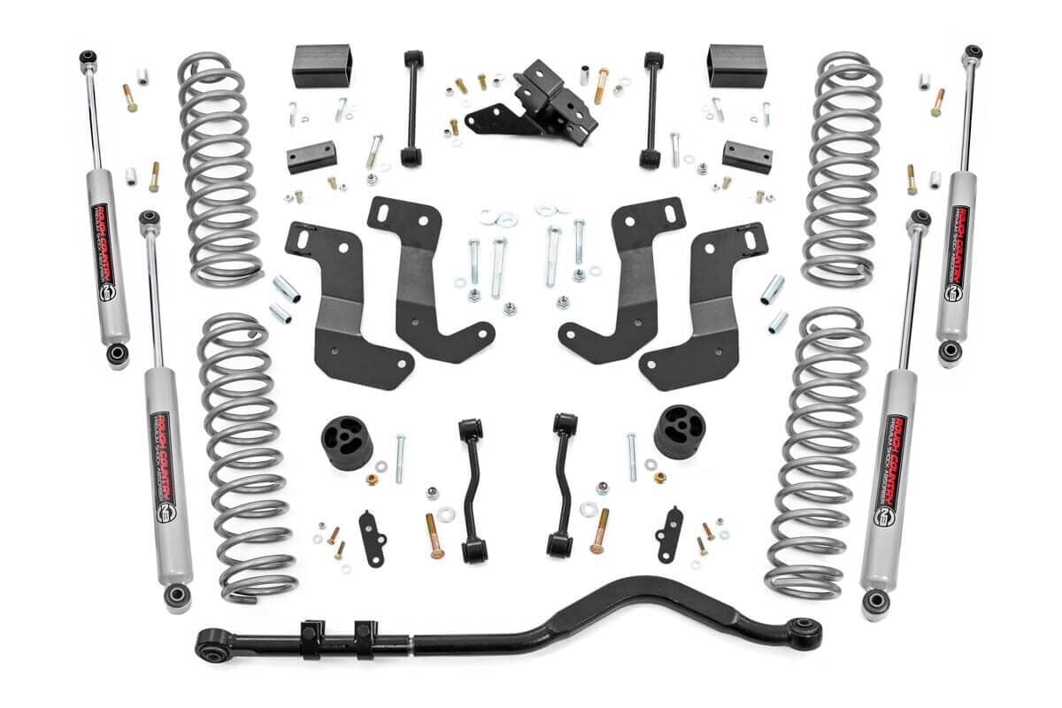 66830 - Rough Country 3.5 Inch Lift Kit - Fits C/A Drop 4-Door - Fits Jeep Wrangler Unlimited 4WD 2018-2023