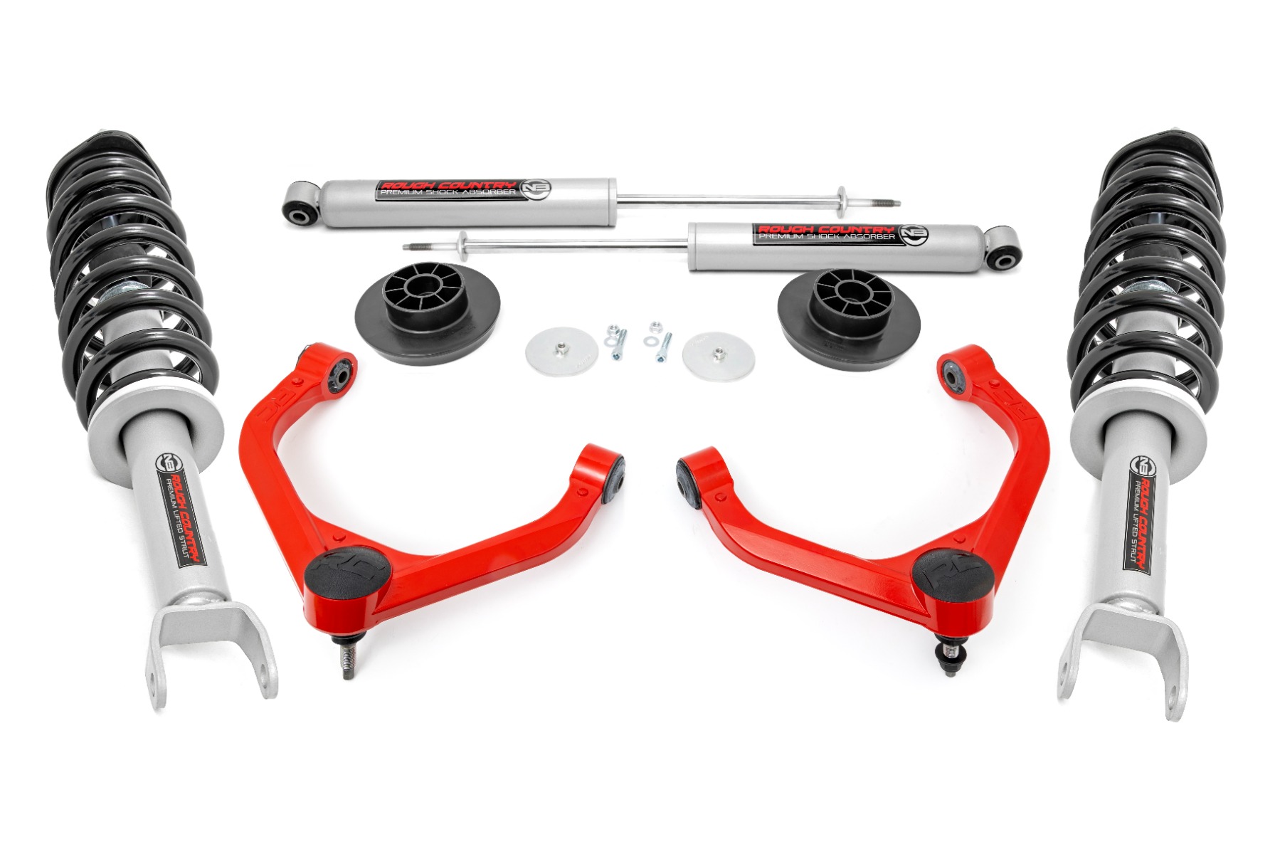 31431RED - Rough Country 3.5 Inch Lift Kit - Fits N3 Struts Dodge/Ram 1500 2WD/4WD 2019-2026
