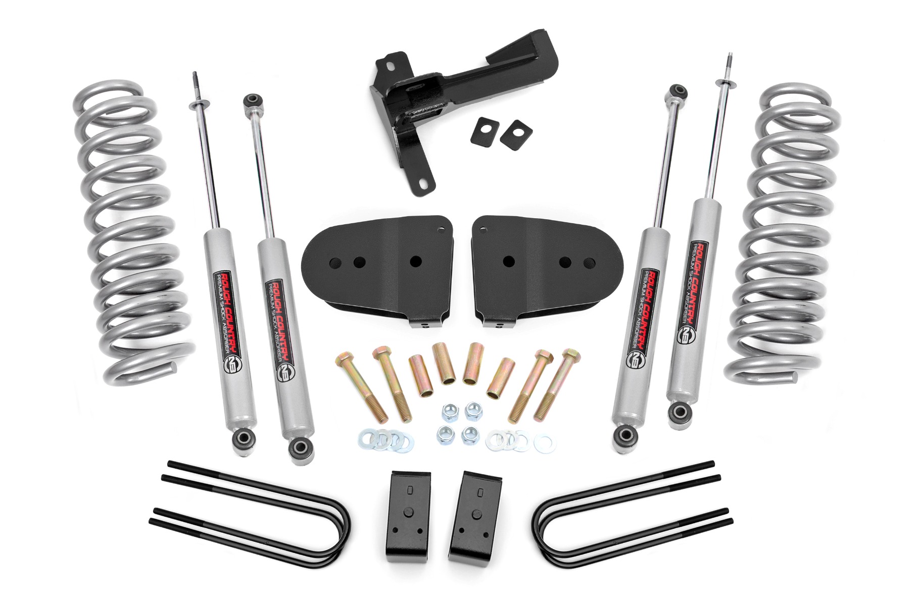 43630 - Rough Country 3 Inch Lift Kit - Fits N3 Front Diesel Coils - Fits Ford F-20260 Super Duty 4WD 2023-2024