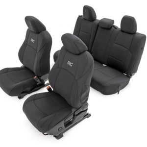 91062 - Rough Country Seat Covers - Fits FR & RR Double Cab - Fits Toyota Tacoma 2WD/4WD 2024-2026