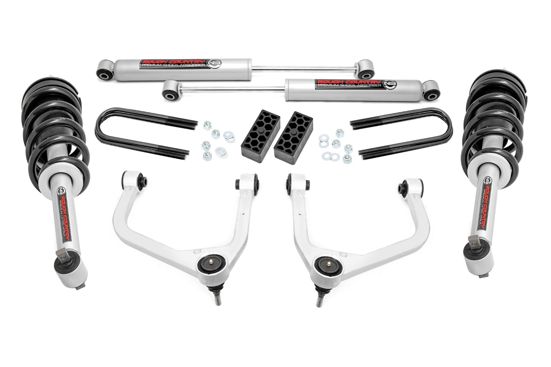 110431 - Rough Country 3.5 Inch Lift Kit - Fits N3 Struts Chevrolet Silverado 1500 2WD/4WD 2025