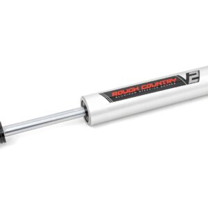 8730570 - Rough Country V2 Steering Stabilizer - Fits Jeep Gladiator JT/Wrangler JL 4WD 2018-2026