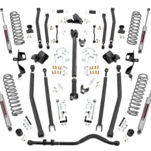 66030 - Rough Country 6 Inch Lift Kit - Fits Long Arm Jeep Wrangler Unlimited 4WD 2018-2023