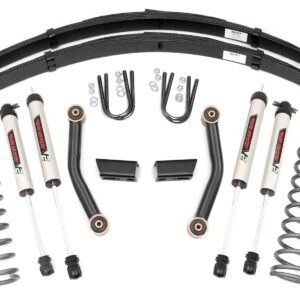 630X70 - Rough Country 3 Inch Lift Kit - Fits Series II RR Springs - Fits V2 - Fits Jeep Cherokee XJ 84-01