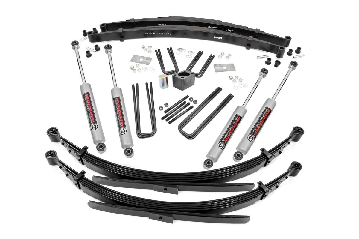 336.20 - Rough Country 4 Inch Lift Kit - Fits Rear Springs Dodge W100 Truck/W200 Truck 4WD 201974-201977