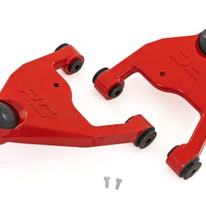 10036RED - Rough Country Red Forged Upper Control Arms - Fits 2.5" of Lift Chevrolet/GMC S10 Blazer/S10 Truck/S15 Jimmy 4WD