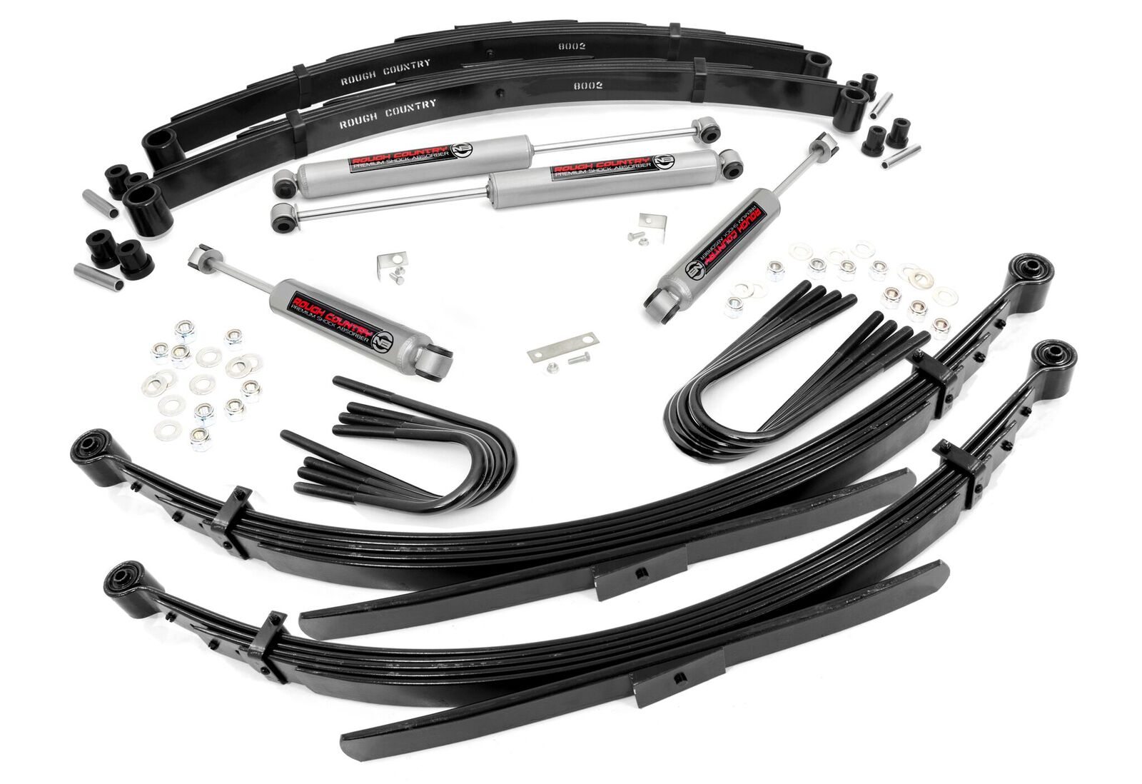 18530 - Rough Country 2 Inch Lift - Fits 52 Inch Rear Springs Chevrolet/GMC C10/K10 Truck & SUV/K5 Blazer 73-76