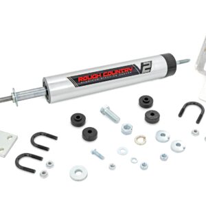 8732670 - Rough Country V2 Steering Stabilizer - Fits 0-3 Inch Lift Chevrolet/GMC Sierra 1500/Silverado 1500/Tahoe/Yukon 92-06