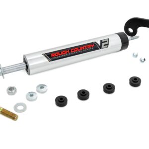 8737170 - Rough Country V2 Steering Stabilizer - Fits 4-6 Inch Lift Chevrolet C1500/K1500 Truck & SUV 88-99