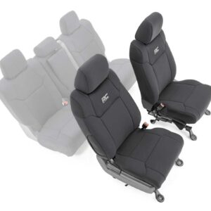 91026A - Rough Country Seat Covers - Fits Front W/ Console Cover Toyota Tundra 2WD/4WD 2014-2021