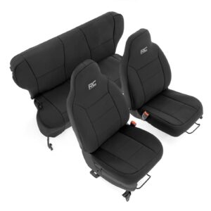 91022 - Rough Country Seat Covers - Fits Non Detach Headrest FR & RR Jeep Cherokee XJ 2WD/4WD 97-01