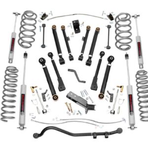 66130 - Rough Country 4 Inch Lift Kit - Fits X-Series Jeep Wrangler TJ 97-06/Wrangler Unlimited 04-06