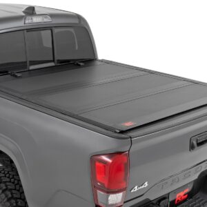 49415600 - Rough Country Hard Tri-Fold Flip Up Bed Cover - Fits 6' Bed Toyota Tacoma 2WD/4WD 2005-2015