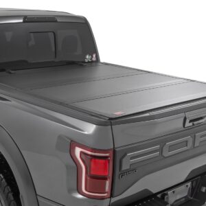 49221550 - Rough Country Hard Tri-Fold Flip Up Bed Cover - Fits 5'7" Bed Ford F-150 2021-2026/F-150 Lightning 2022-2026