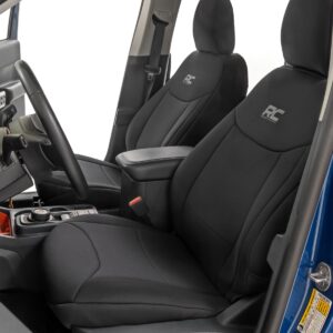91066 - Rough Country Seat Covers - Fits FR & RR W/O Armrest Crew Cab - Fits Ford Maverick 2WD/4WD 2022-2026