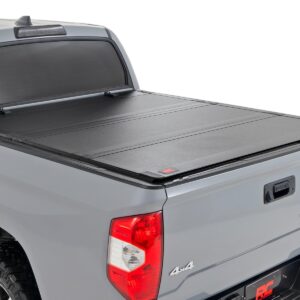 49414551 - Rough Country Hard Tri-Fold Flip Up Bed Cover - Fits 5'7" Bed Toyota Tundra 2WD/4WD 07-2021