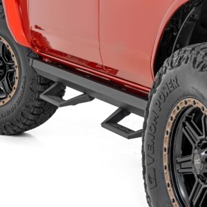 51143 - Rough Country SRL2 Adjustable Aluminum Step - Fits 4-Door Ford Bronco 4WD 2021-2026