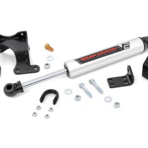 8731970 - Rough Country V2 Steering Stabilizer - Fits Axle Bracket 2-8 Inch Lift - Fits Jeep Wrangler JK/Wrangler Unlimited 07-2018