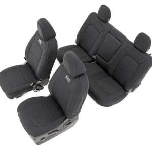 91051 - Rough Country Seat Covers - Fits Front Bucket  Rear Bench - Fits Chevrolet/GMC Canyon/Colorado 2015-2022