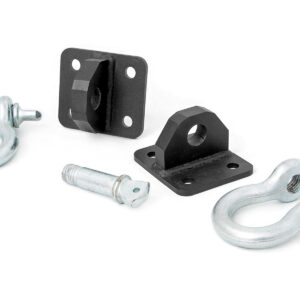 1058 - Rough Country D Ring Shackles and Mounts - Fits TJ Stubby XJ Winch - Fits Jeep Cherokee XJ 84-01/Wrangler TJ 97-06